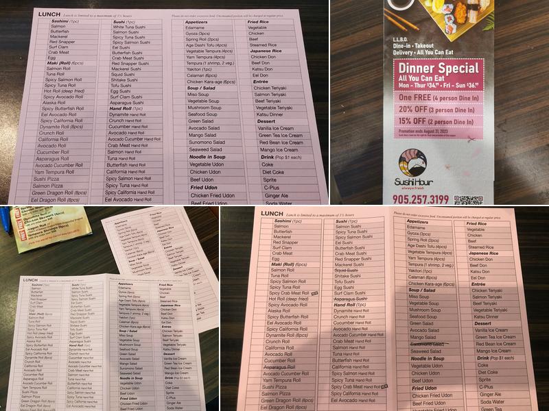 Sushi Hour Menu