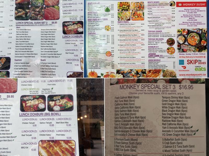 Monkey Sushi – Edward Menu