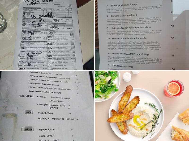 Kyoto Menu
