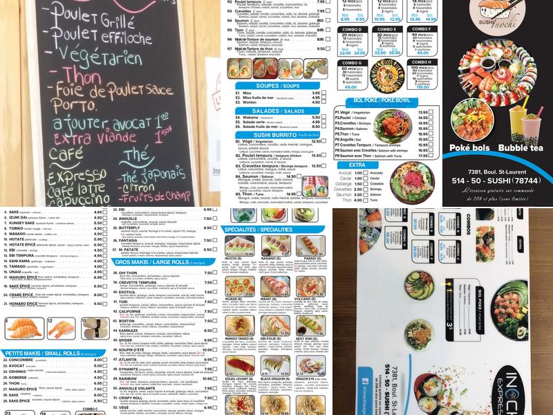 INOCHi SUSHI .POKÉ.Bubble Tea Menu