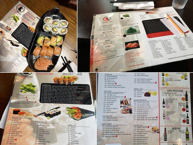 Sushi Samurai Menu