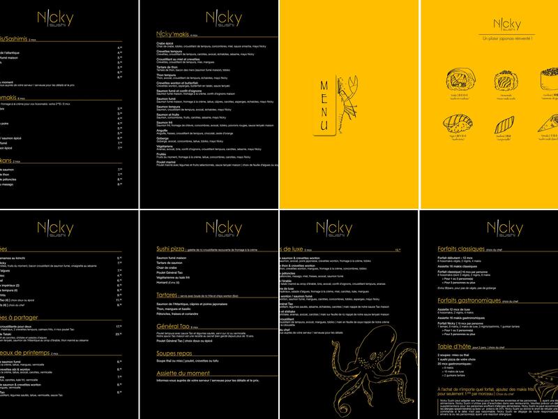 Nicky Sushi Menu