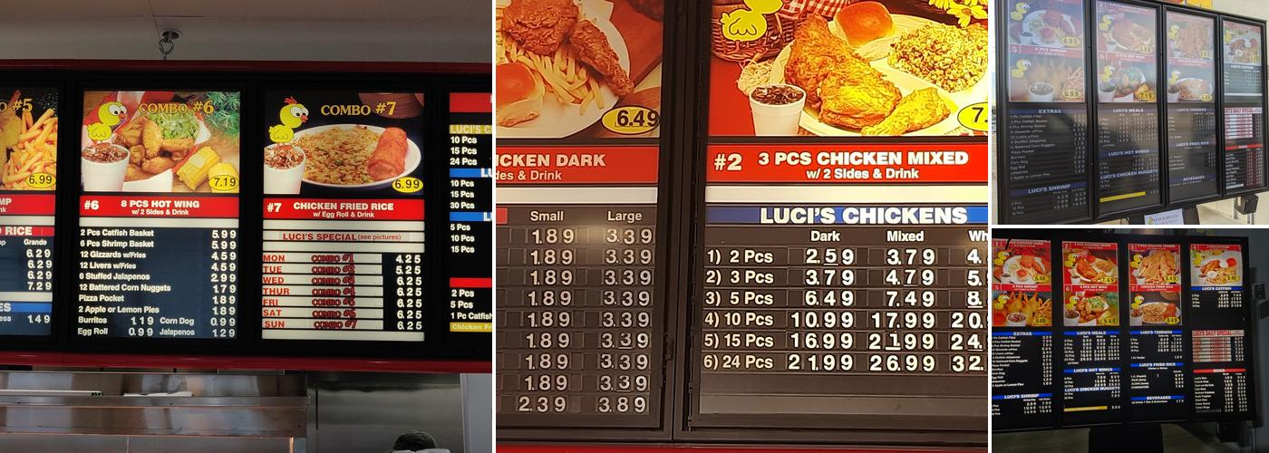 Luci’s Chicken N Rice Menu