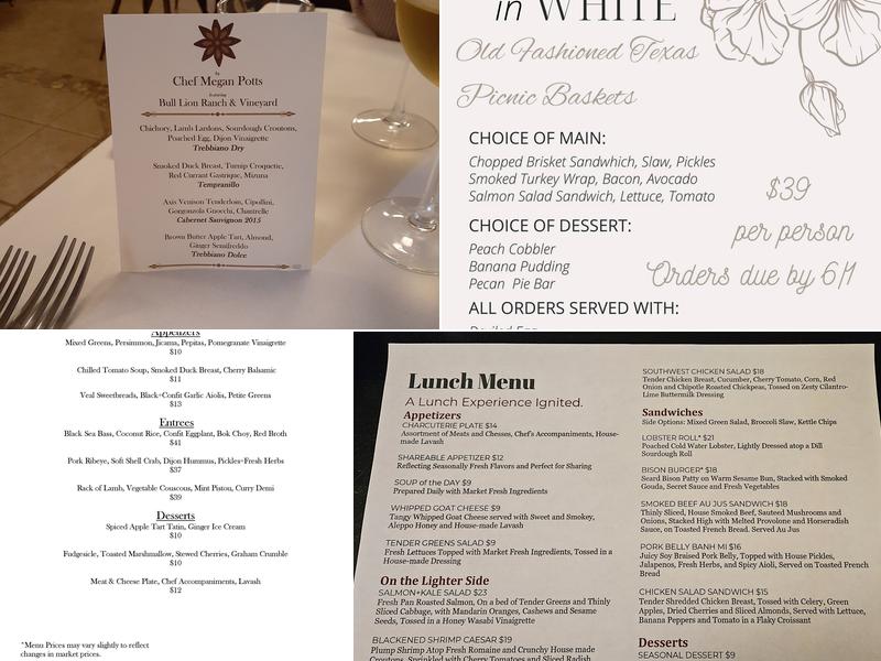 Anise Culinary Menu