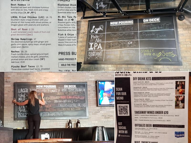 LOCAL Public Eatery Kitsilano Menu