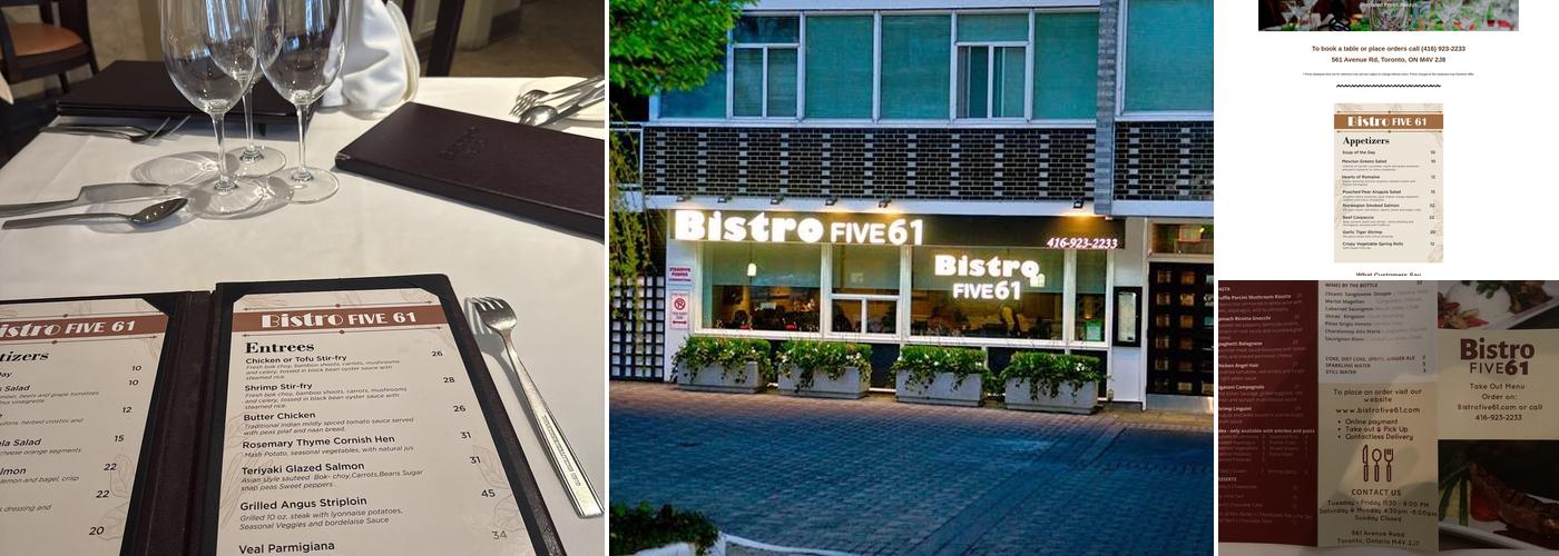 Bistro Five61 Menu