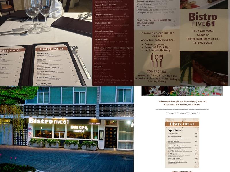 Bistro Five61 Menu
