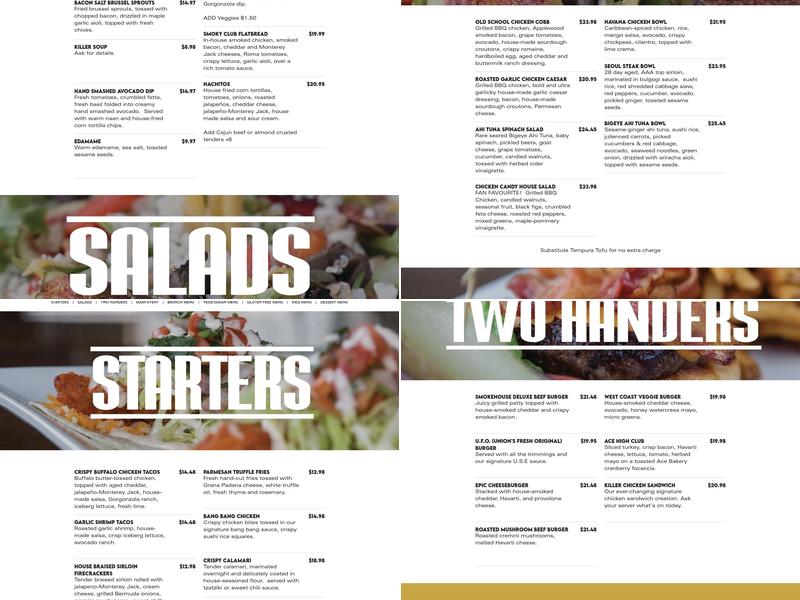 Union Social Eatery Menu