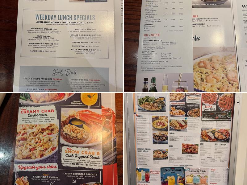 Red Lobster Menu