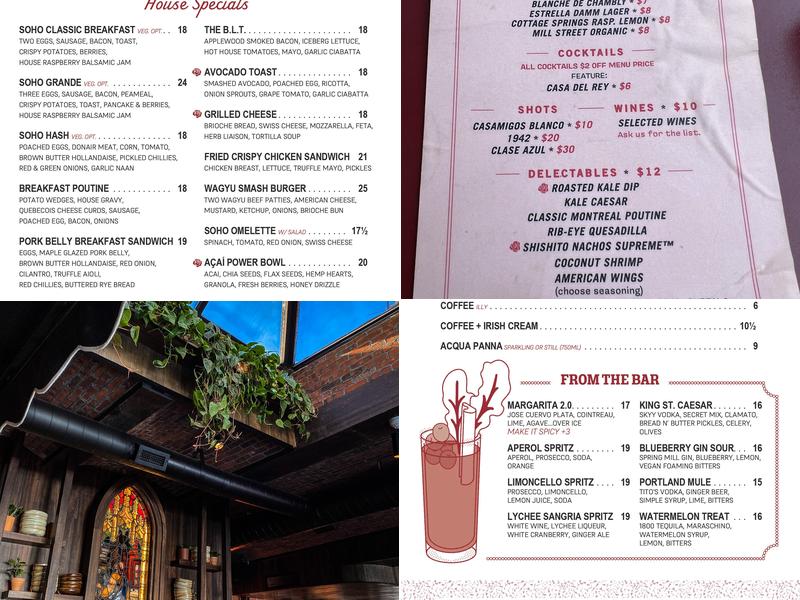 Ruby Soho Menu