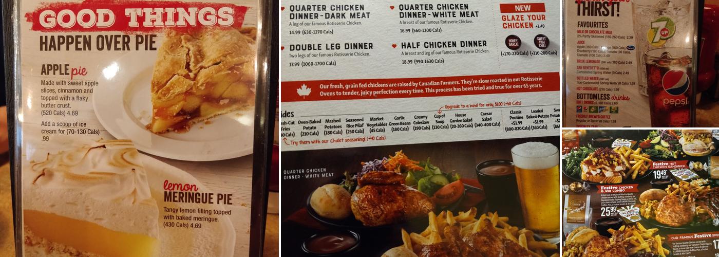 Swiss Chalet Menu