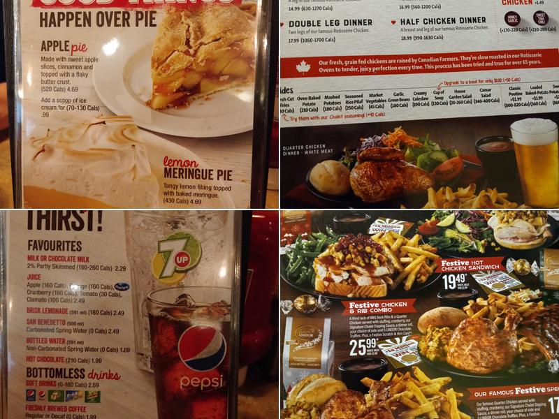 Swiss Chalet Menu