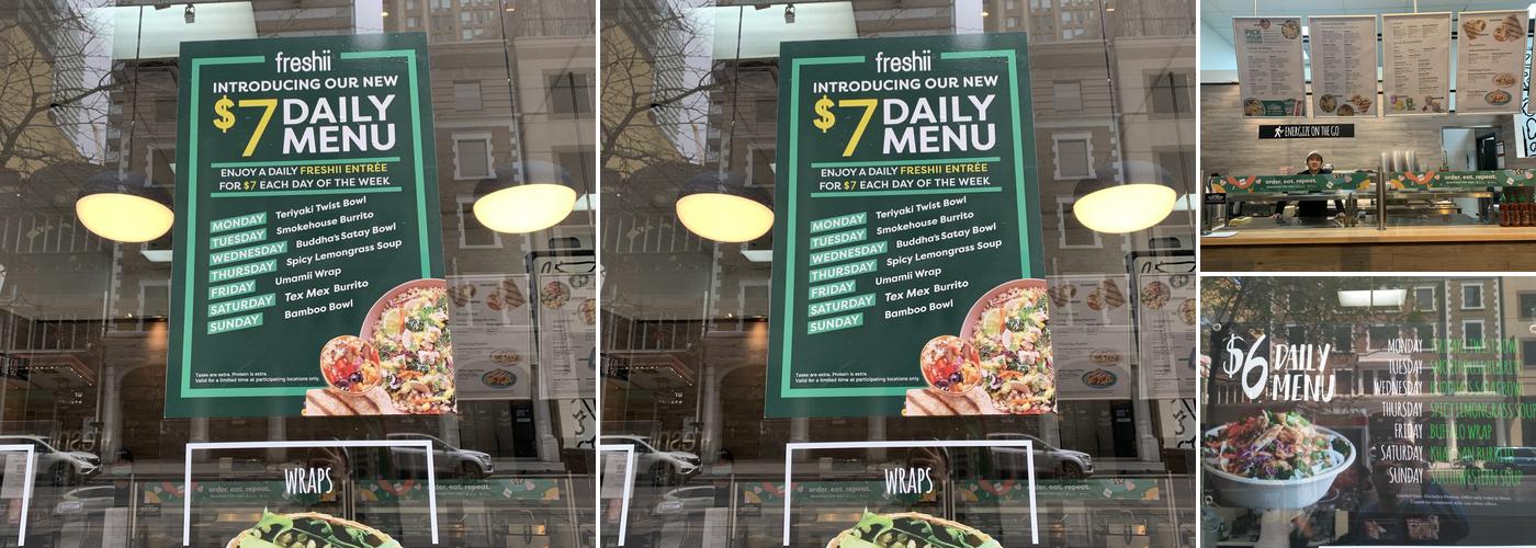 Freshii Menu