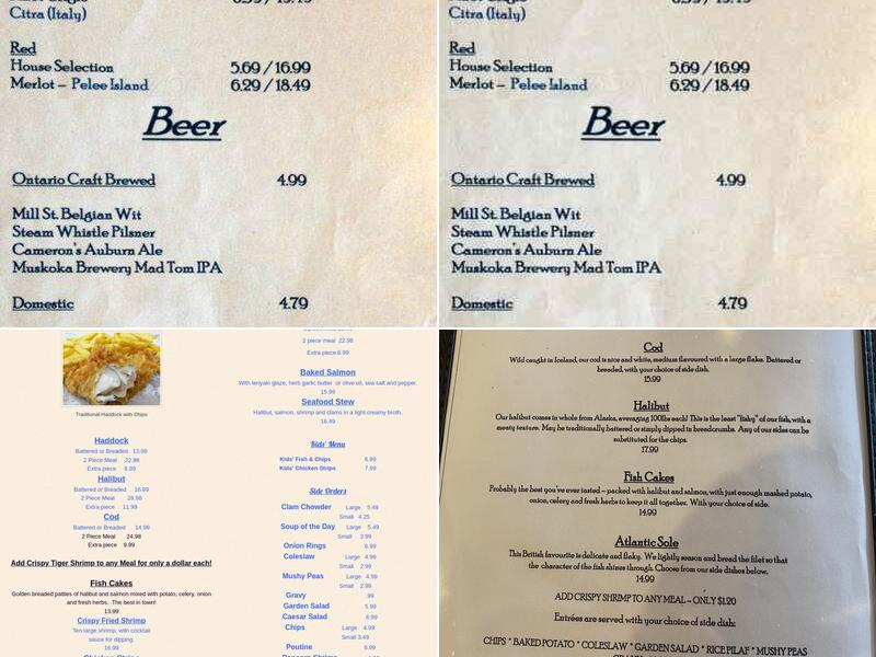 English Bay Fish & Chips Menu