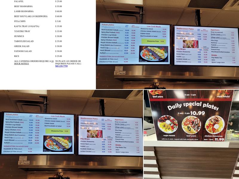 Top kebab Menu