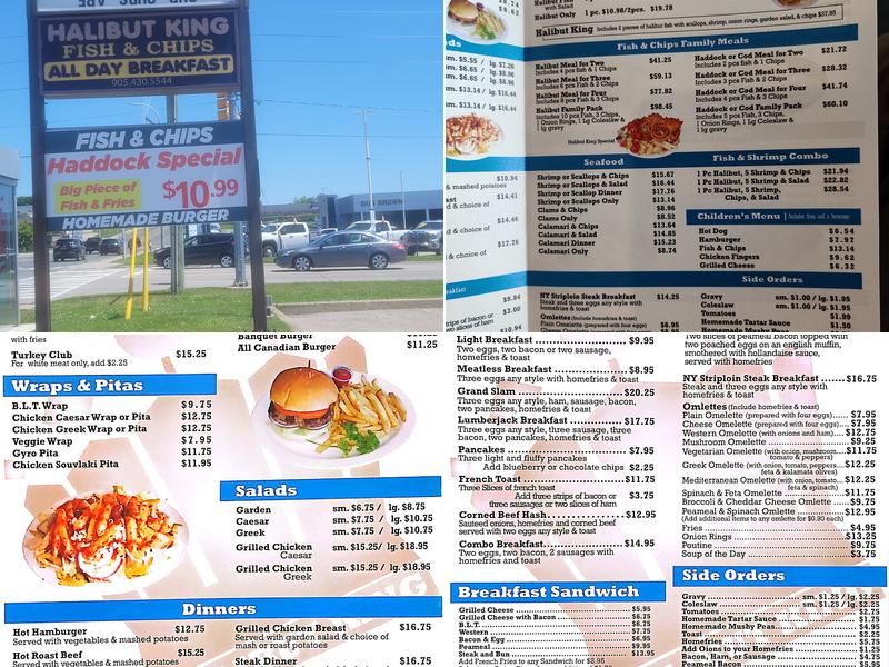 Halibut King Fish&Chips Menu