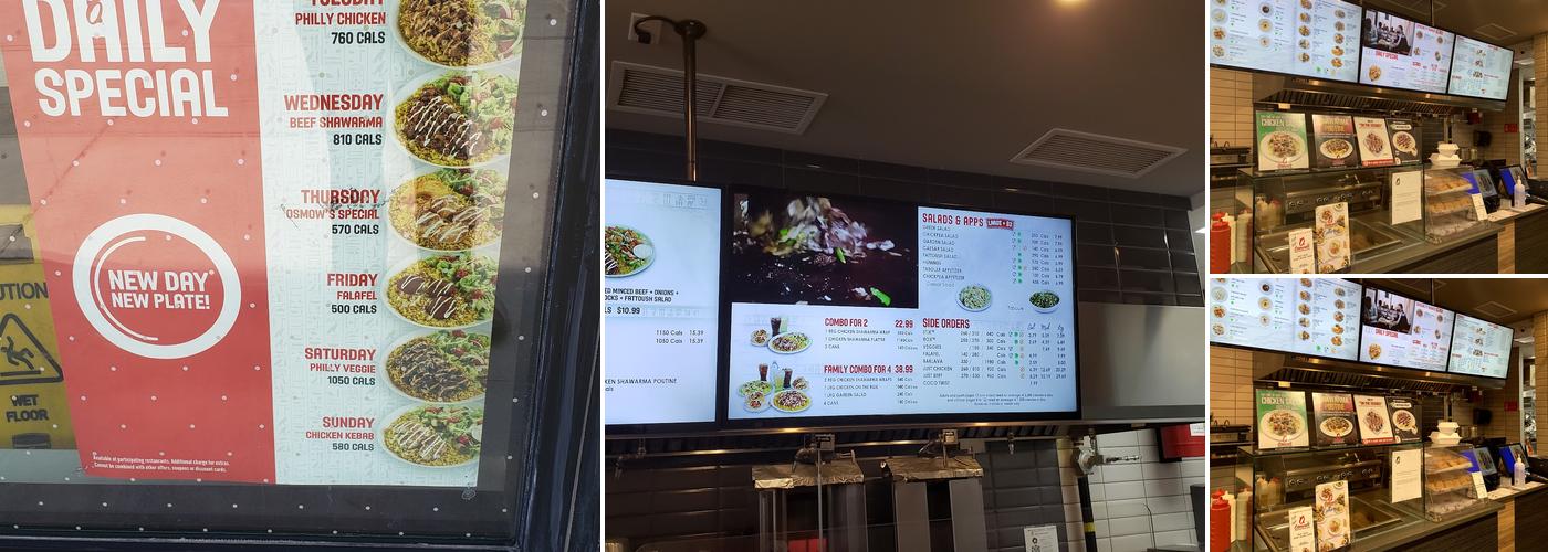 Osmow's Shawarma Menu