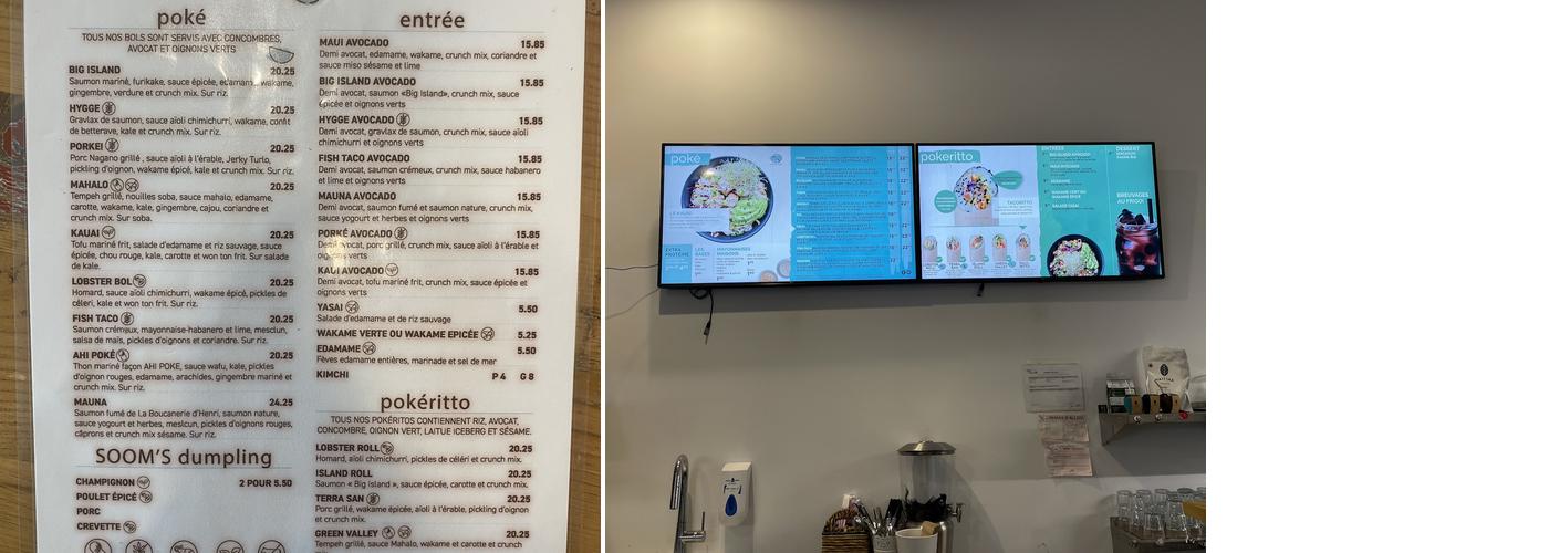 Bols et Poké St-Roch / Tiki bar Menu