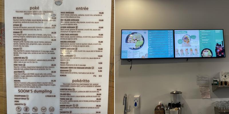 Bols et Poké St-Roch / Tiki bar Menu