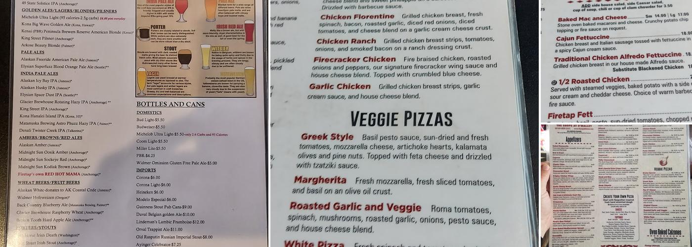 FireTap Alehouse Menu