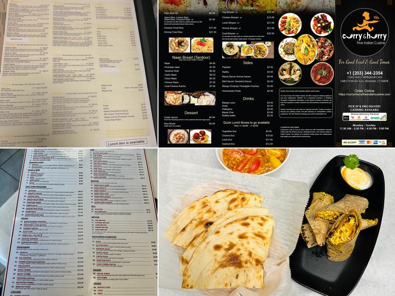 Curry & Hurry Menu