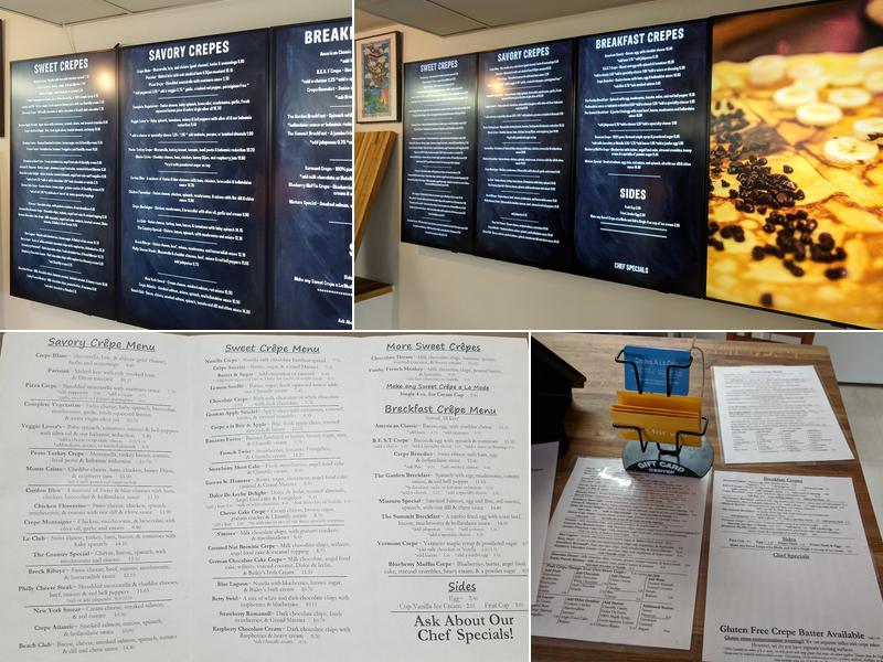 Crepes a la Cart Kitchen Menu