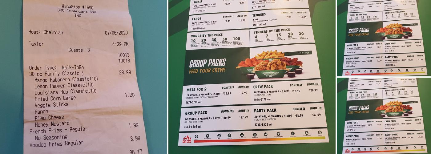 Wingstop Menu