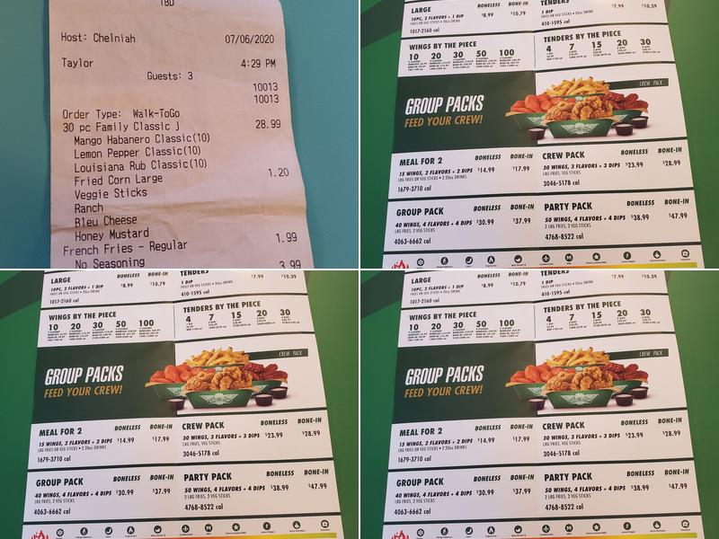 Wingstop Menu