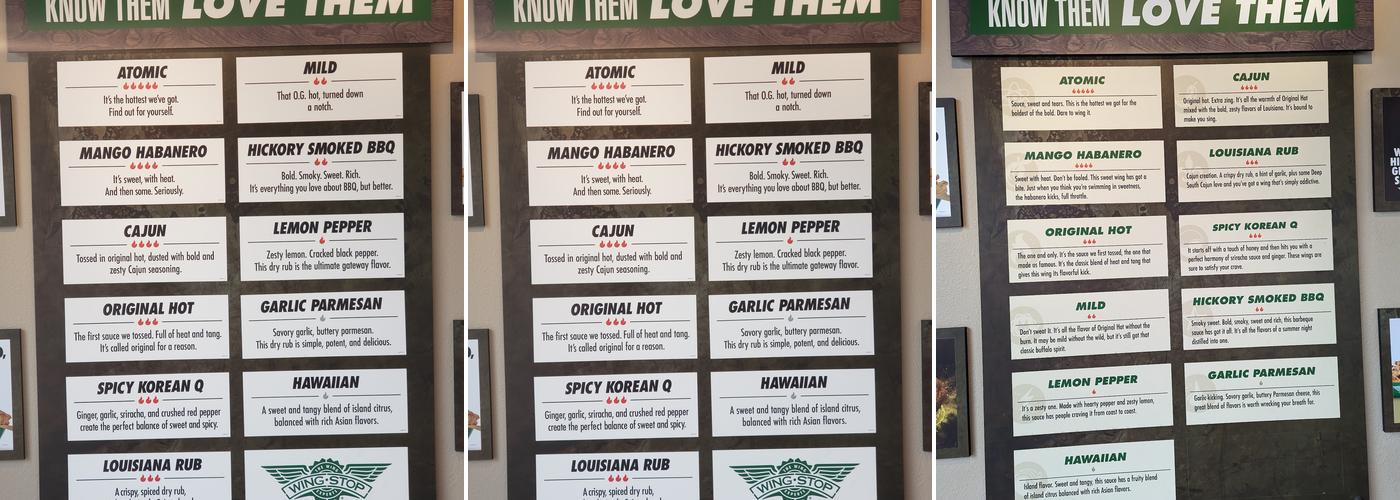 Wingstop Menu