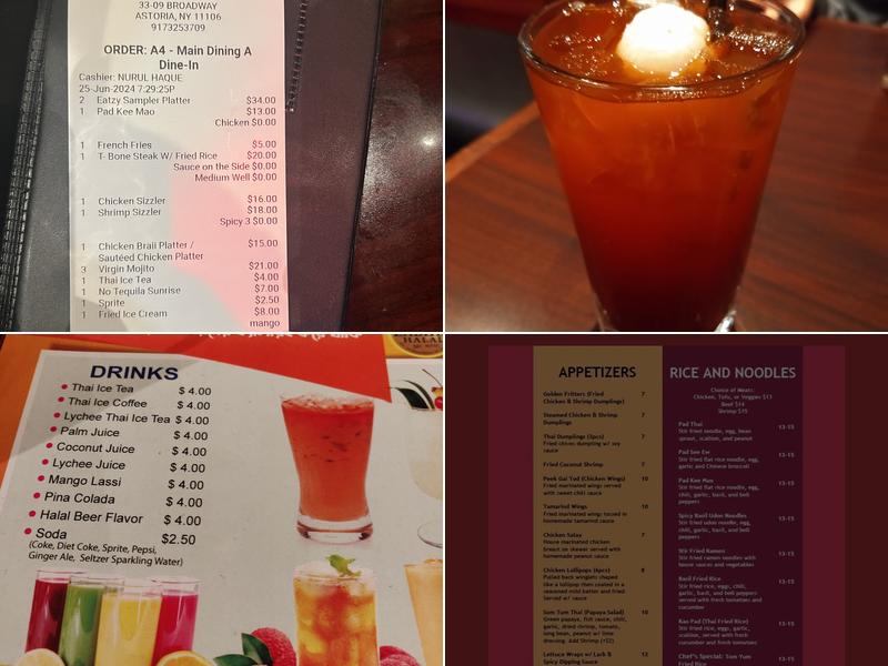 Eatzy Thai Menu