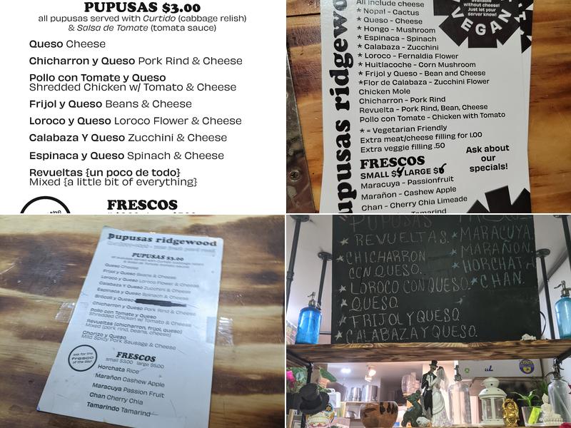 Pupusas Ridgewood Menu