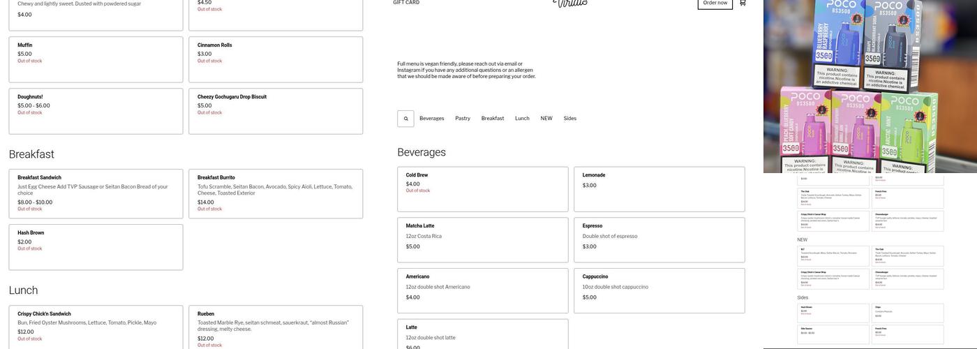 Viridis Menu