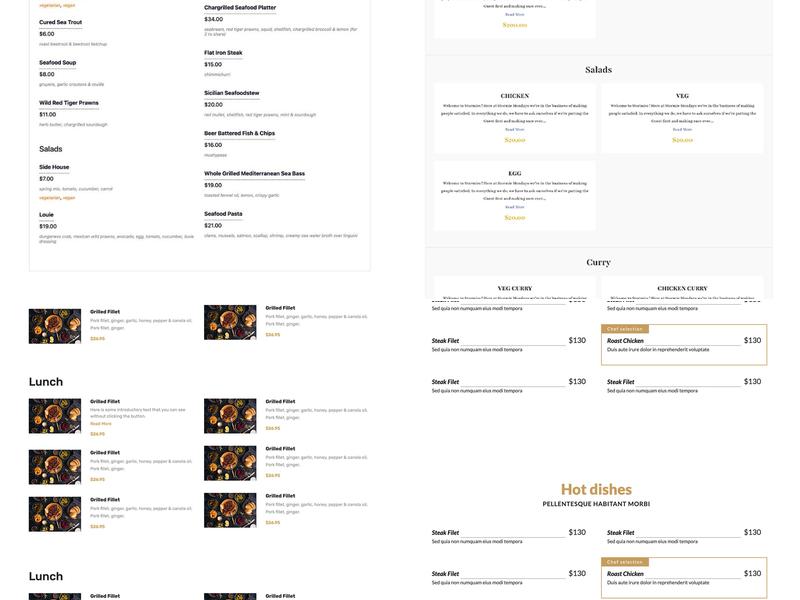 Mardi Gras Cajun Cuisine Menu