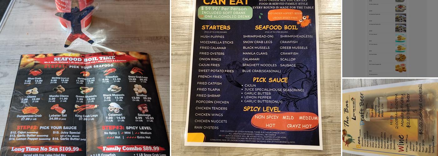 Long Time No Sea Menu