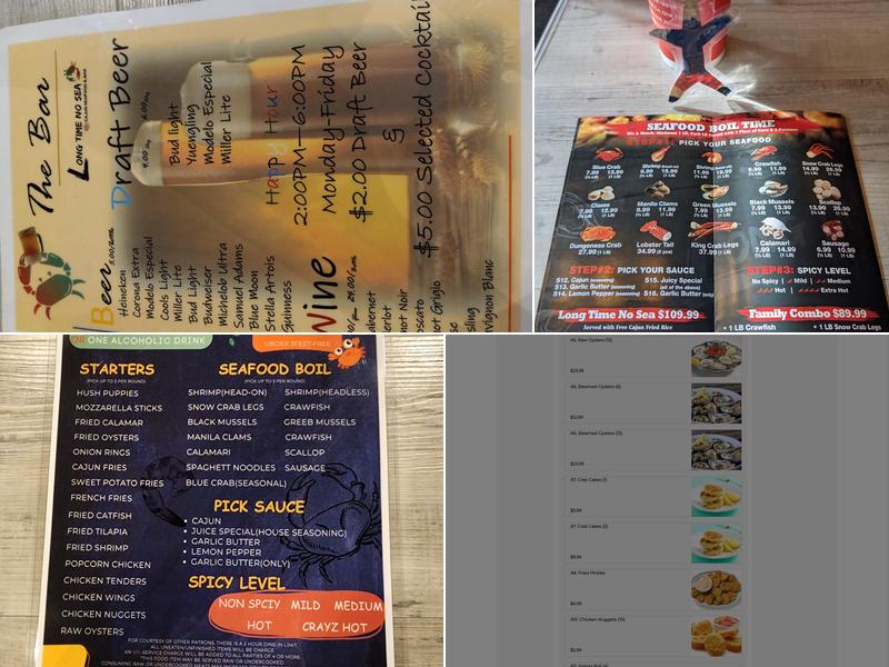 Long Time No Sea Menu