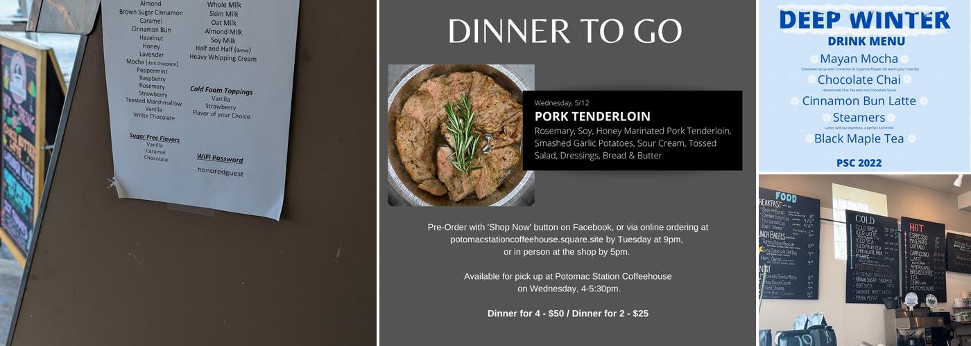 Potomac Station Coffeehouse Menu