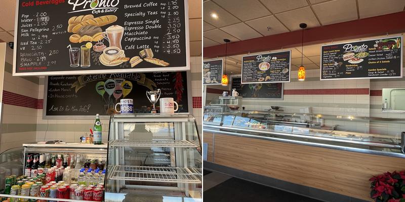 Pronto Cafe & Eatery Menu