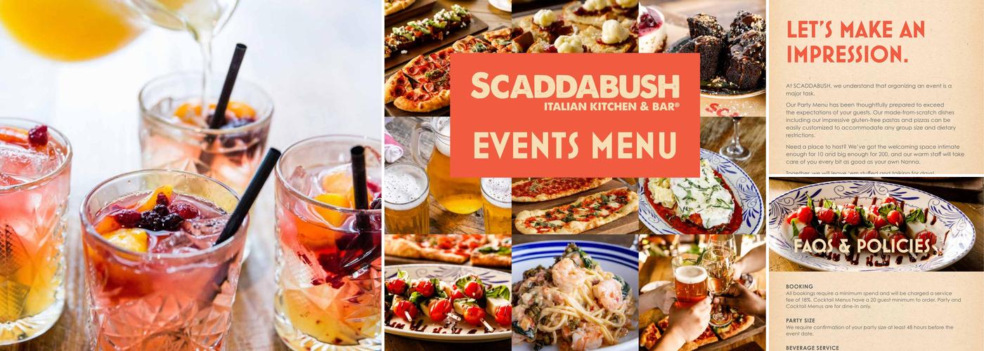Scaddabush Italian Kitchen & Bar Oakville Menu