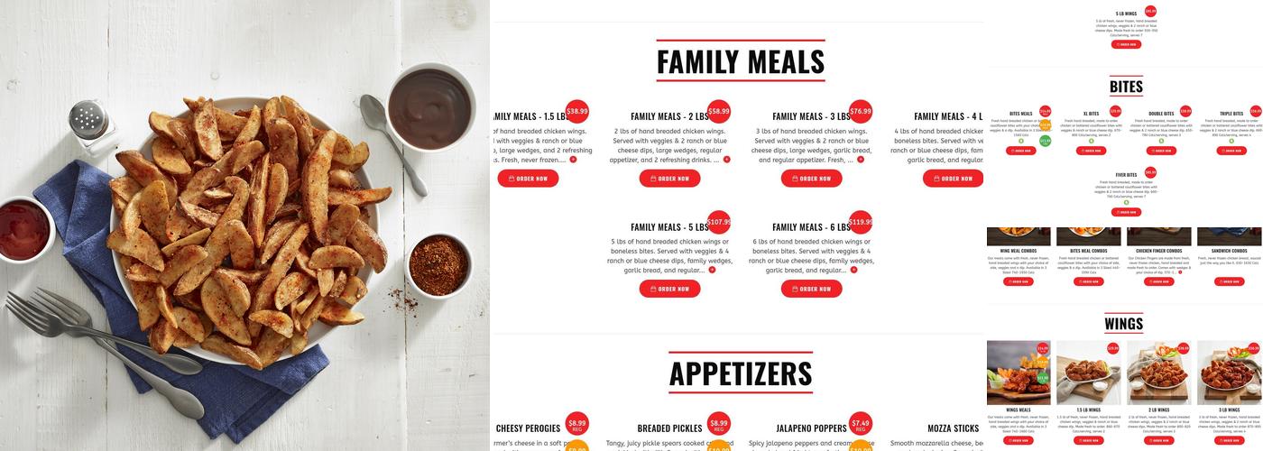 WingsUp! Mississauga - Thomas St Menu