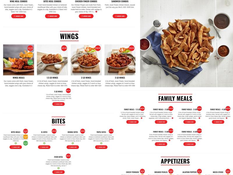 WingsUp! Mississauga - Thomas St Menu