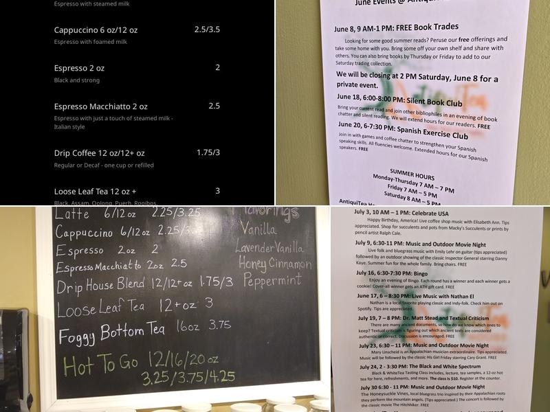 AntiquiTea House Menu