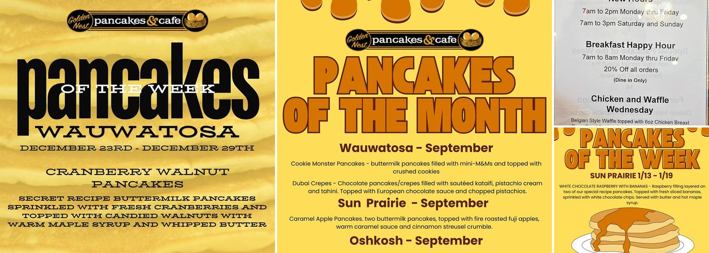 Golden Nest Pancakes & Cafe Menu