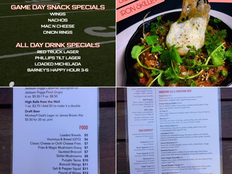 Caffe Barney on Granville Menu