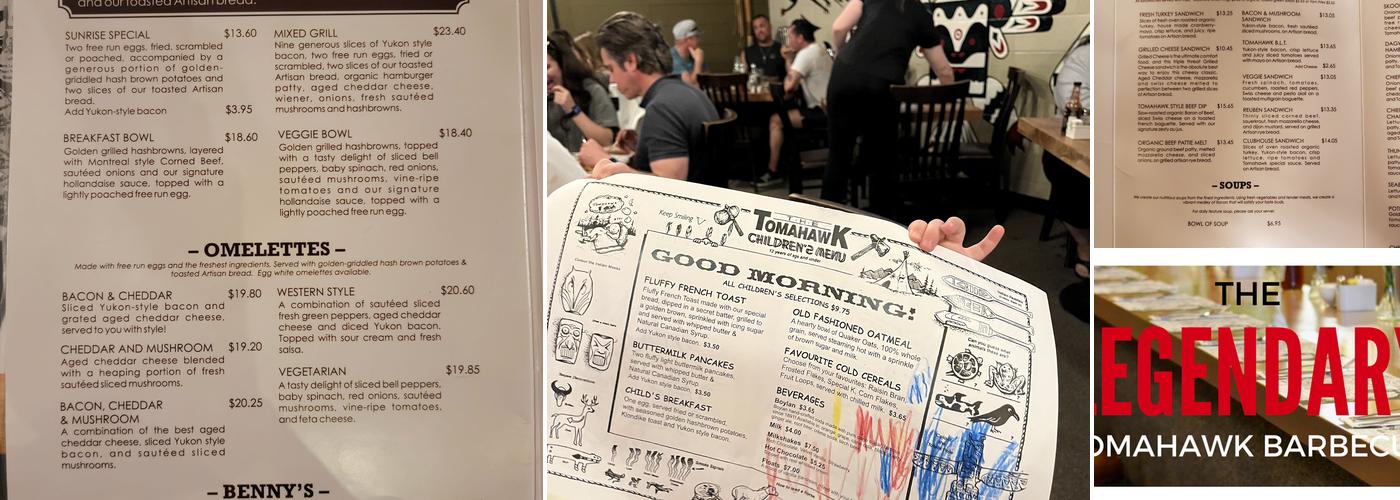 Tomahawk Restaurant Menu