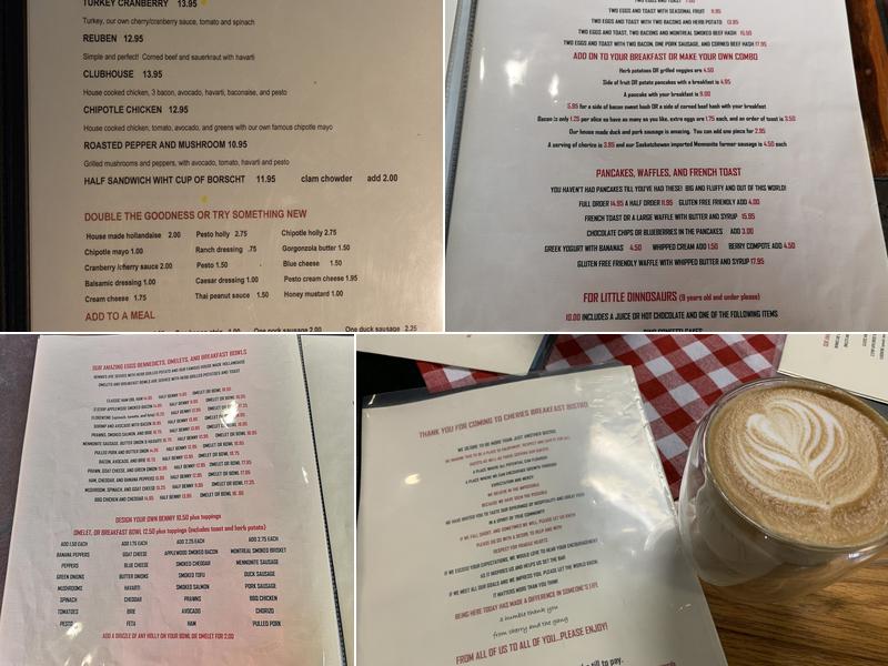 Cherries Breakfast Bistro Menu