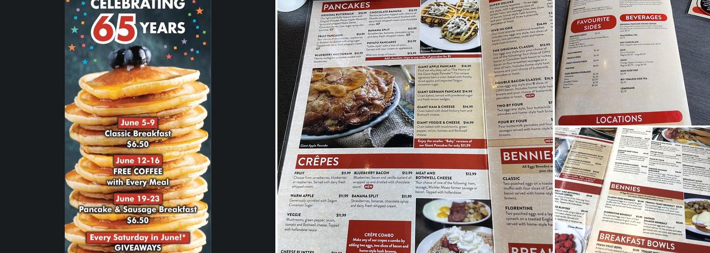 The Original Pancake House Menu