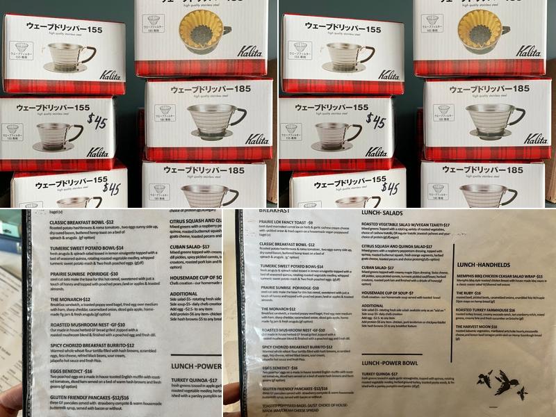 Sparrow Coffee Menu