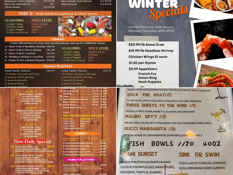 Crab Knight Daytona Beachside Menu