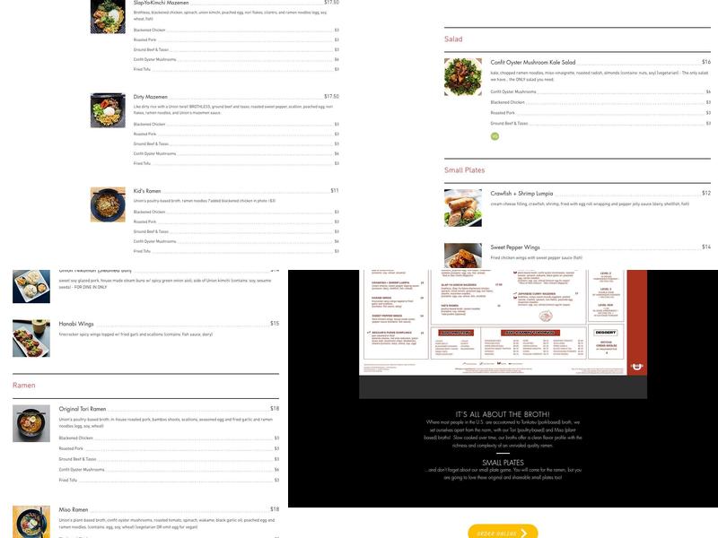 Union Ramen Bar Menu