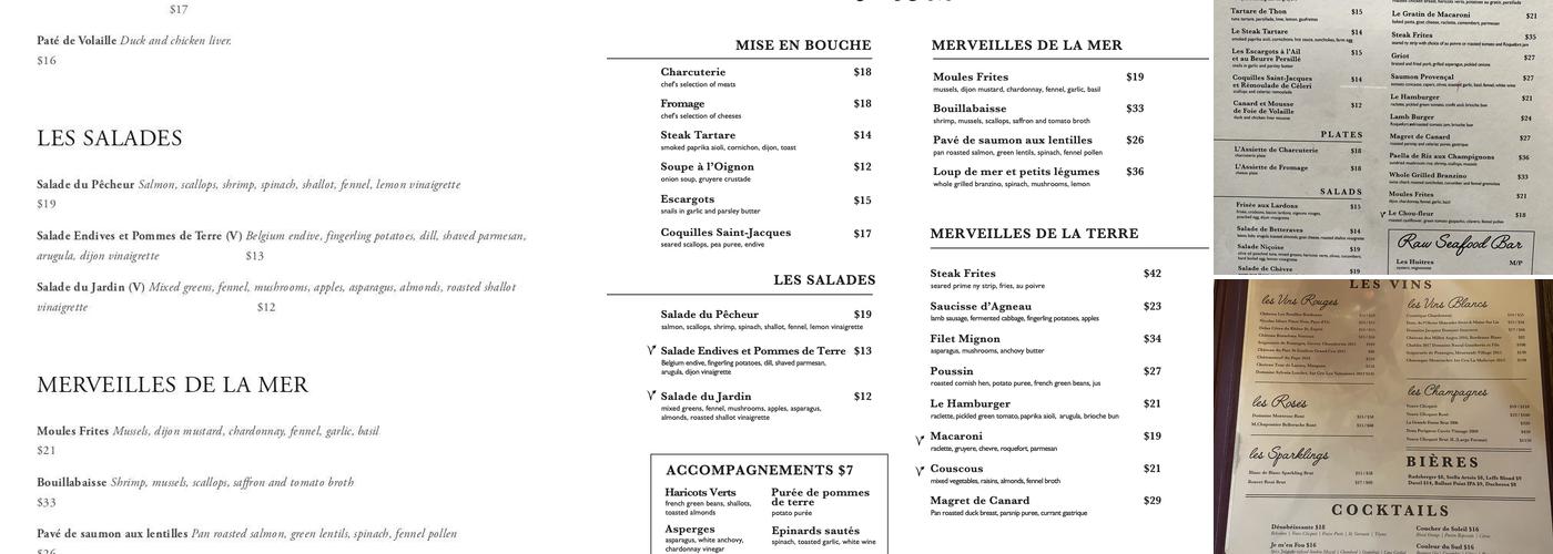 Le Privé Menu
